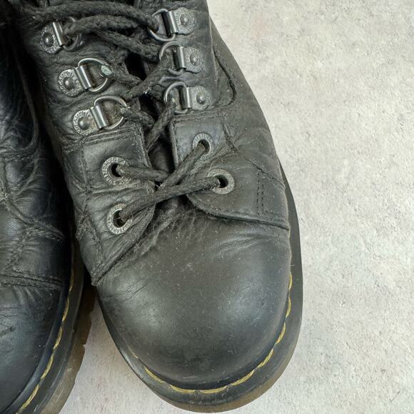 Dr. Martens Boots Mens Size 9 Black Leather Motorcycle Biker Combat 10963 Y2K main image 4
